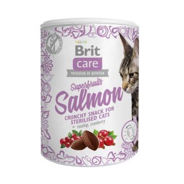 Brit Care Cat Snack Superfruits Salmon, 100 g