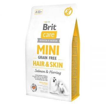 Brit Care Mini Grain Free Hair and Skin, 2 kg la reducere