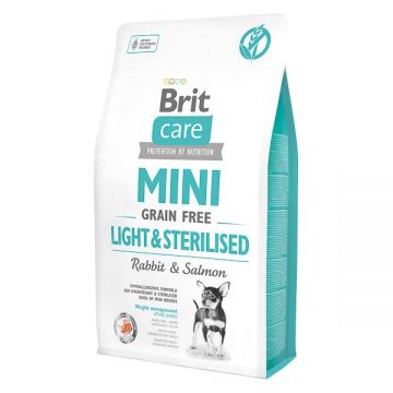 Brit Care Mini Grain Free Light and Sterilised, 2 kg la reducere