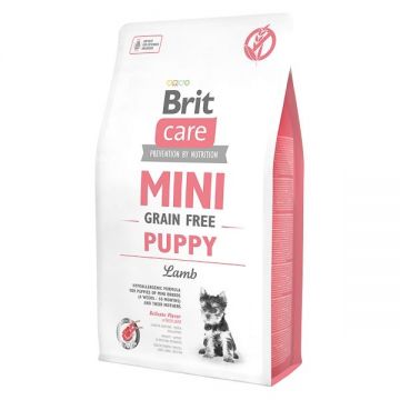 Brit Care Mini Grain Free Puppy Lamb, 2 kg la reducere