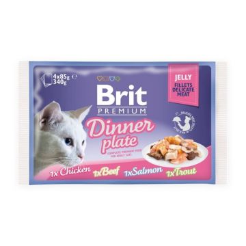 Brit Cat MPK Delicate Dinner plate in Jelly, 4 x 85 g