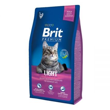 Brit Premium Cat Light, 8 kg la reducere