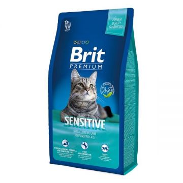 Brit Premium Cat Sensitive, 8 kg la reducere