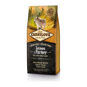 Carnilove Salmon and Turkey for Large Breed Adult, 12 kg ieftina