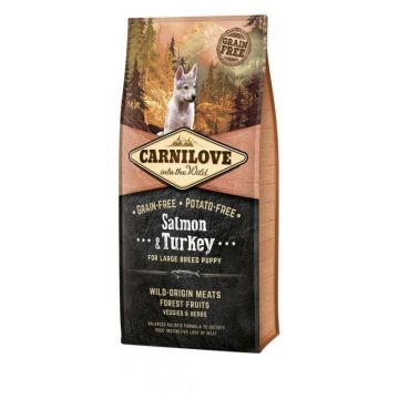 Carnilove Salmon & Turkey for Large Breed Puppy, 12 kg ieftina