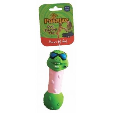 Jucarie Paiatze Dog Crazy Mr. PSY Latex, verde, 13 cm ieftina