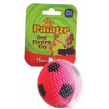 Jucarie Paiatze Dog Minge Neon cauciuc, roz, 6.3 cm