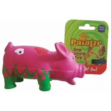 Jucarie Paiatze Dog Porcusor Latex, roz, 14 cm