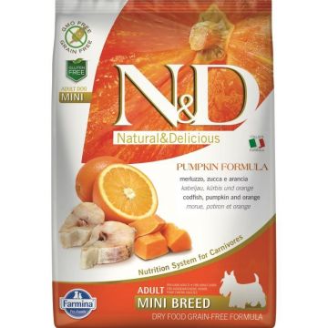 N&D Dog Gf Pumpkin Codfish & Orange Adult Mini 7 Kg