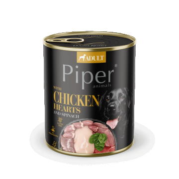 Piper Adult Dog, Inimi de Pui si Spanac, 400 g