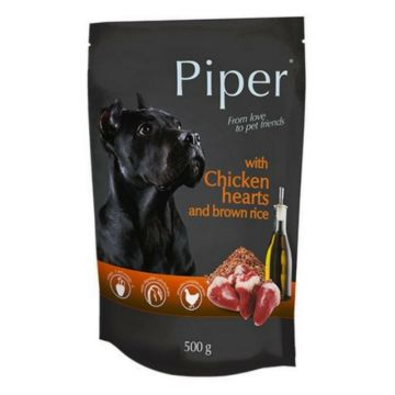 Piper Adult Dog, Inimi De Pui Si Orez Brun, 500 g la reducere