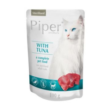 Piper Cat Sterilised, Carne De Ton, 100 g