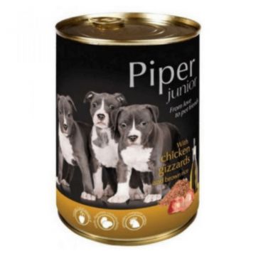 Piper Junior Dog, Pipote De Pui Si Orez Brun, 400 g la reducere