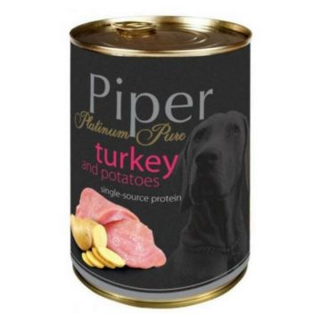 Piper Platinum Pure Dog, Curcan Si Cartofi, 400 g
