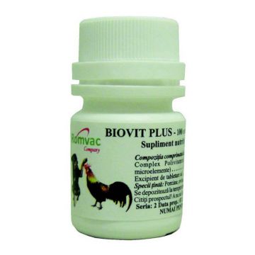 Supliment Biovit Plus, 100 comprimate