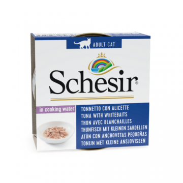 Hrana Umeda pentru pisici Schesir cu Ton si Gelatina 85g