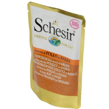 Hrana umeda pentru pisici Schesir Pui in salsa 100gr