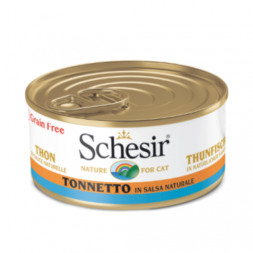 Hrana umeda pentru pisici Schesir Ton in Suc Propriu 70gr