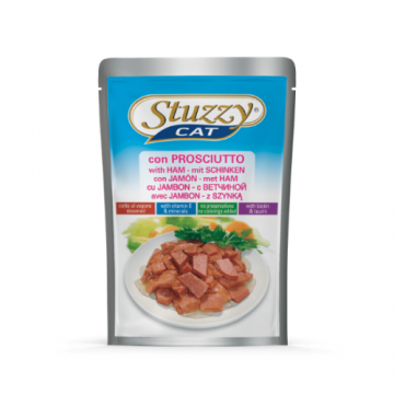 Hrana umeda pentru pisici Stuzzy cu sunca 100 g