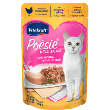 Hrana umeda pentru pisici Vitakraft Plic Poesie Pui in File in Sos 85 g
