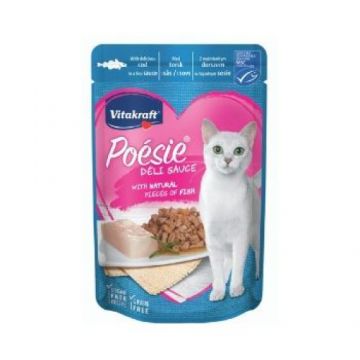 Hrana umeda pentru pisici Vitakraft Poesie Plic Cod in sos 85 g