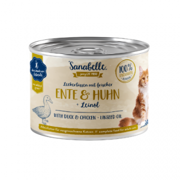 Hrana umeda Sanabelle cu Rata si Pui 195 gr