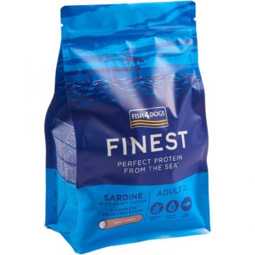 Hrana uscata pentru caini Fish4Dogs Finest Adult Small Sardine si Cartof dulce 1.5 kg