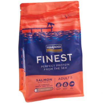 Hrana uscata pentru caini Fish4Dogs Finest Adult Small Somon si Cartof 1.5 kg