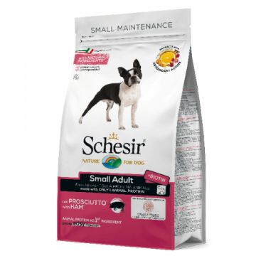 Hrana uscata pentru caini Schesir Small Adult Monoprotein cu sunca 800 g