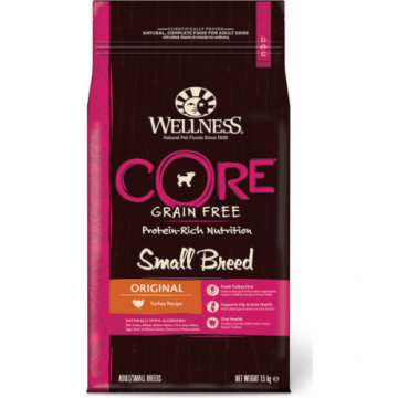 Hrana uscata pentru caini Wellness Core Small Breed Adult cu curcan 10 kg