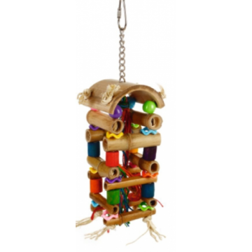 Jucarie din lemn pentru pasari Tower 20 cm