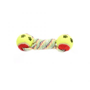 Jucarie pentru caini sfoara cu mingi de tenis Enjoy 23 cm