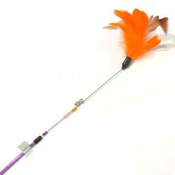 Jucarie pentru pisici Beeztees undita cu pene 50 cm