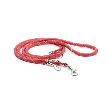 Lesa cordelina, rosie, dubla, lungime 240 cm, latime 13 mm