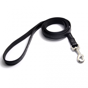 Lesa din piele ecologica pentru caini, neagra, lungime 1.2 m x latime 2.5 cm