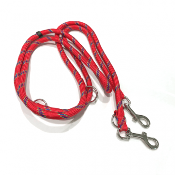 Lesa dubla, rosie, lungime 200 cm, pentru caini cu greutate de pana la 25 kg