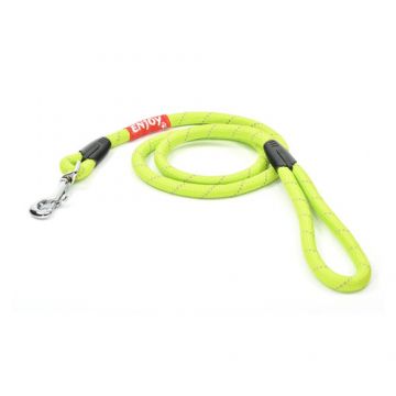 Lesa sport reflectorizanta pentru caini, verde, din poliester, lungime 120 cm