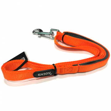 Lesa textila pentru caini, neagra, durabila, lungime 120 cm, latime 1.5 cm