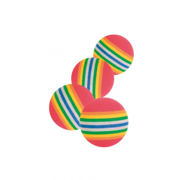 Minge pentru pisici Beeztees Curcubeu 4 cm 4 buc/set