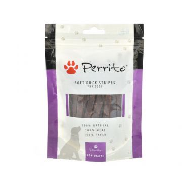 Recompensa caini Perrito Dog Soft Duck Stripes 100 g