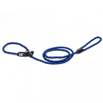 Zgarda si lesa pentru caini, albastra, lungime 150 cm, pentru caini cu greutate de pana la 25 kg