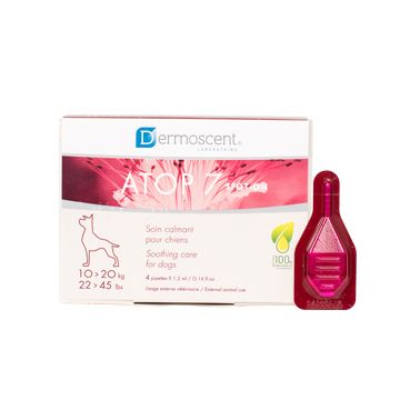 Dermoscent Atop 7 Spot On, produs calmant pentru piele sensibila caini 10-20 kg, 4 pipete