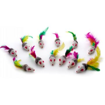 Jucarie pt pisica soricel color 12 buc