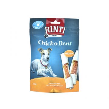 Recompensa pentru caini Rinti Extra Chew Pui/Piele 50 gr