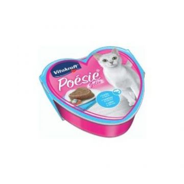 Recompensa pentru pisici Vitakraft Poesie cu Somon si Spanac 85 g