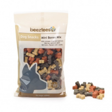Recompense pentru caini Beeztees Snack mini pui somon miel 150 g