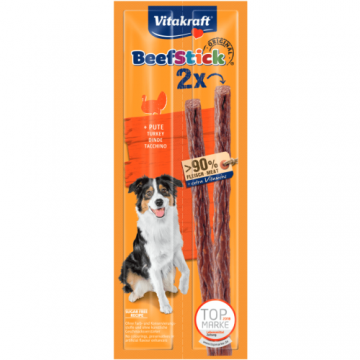 Recompense pentru caini Vitakraft Duo Beef Stick cu Pasare 2x12 g
