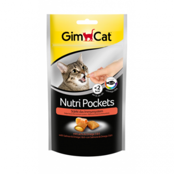Recompense pentru pisici Gimcat Nutri Pockets cu somon 60 g