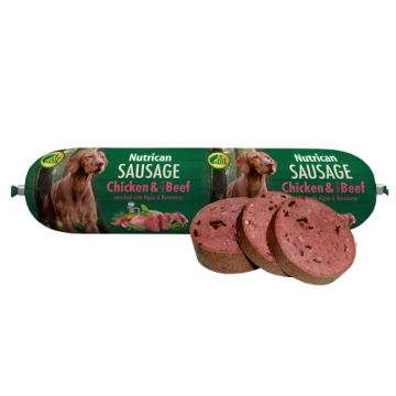 Salam pentru câini Nutrican cu pui si vita 800 gr