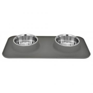 Set 2 castroane din inox cu suport silicon Enjoy 2x0.32L